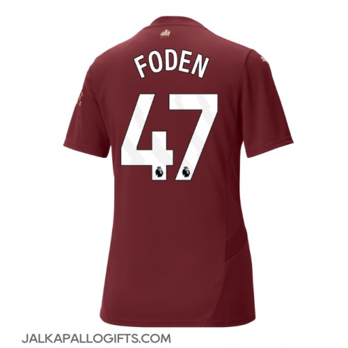 Manchester City Phil Foden #47 Kolmaspaita Naiset 2024-25 Lyhythihainen